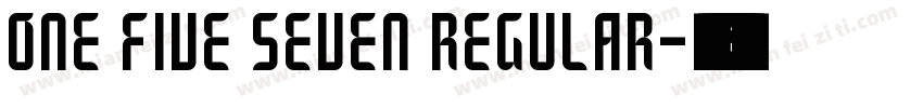 One Five Seven Regular字体转换
